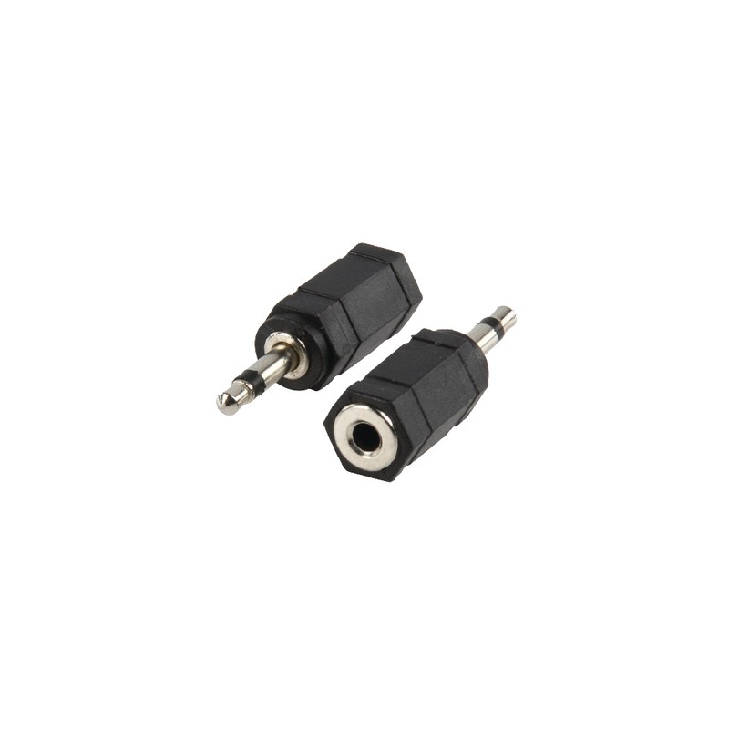 Adaptador 6.35 Jack A 3.5 Plug (PAR) ESTÉREO CROMADO - KAKO BACKLINE