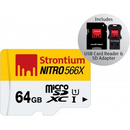 MICRO SD DA 64GB CON ADATTATORE USB e SD