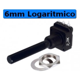 Potenziometro 6 mm Plastica Mono Logarit 2,2K