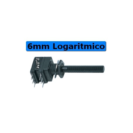 Potenziometro 6 mm Plastica Stereo Logar 2,2M