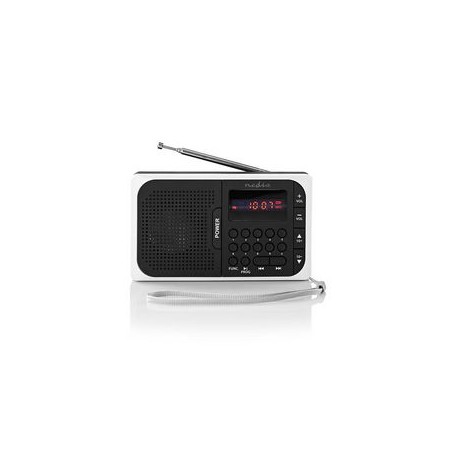 RADIO FM 3,6 W PORTA USB + SLOT PER SCHEDA microSD  Nero/Bianco