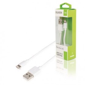 Sincronizzazione e Ricarica Apple Lightning - USB A Maschio 1 m Bianco