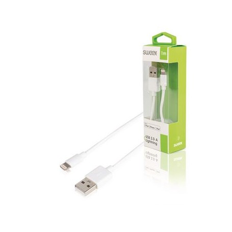 Sincronizzazione e Ricarica Apple Lightning - USB A Maschio 1 m Bianco
